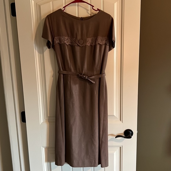 Vintage 1950’s Sheath Dress & Matching Jacket Set With Belt - Picture 6 of 13